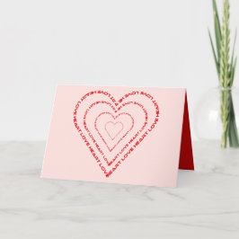 Ord Heart Kärlek /Din text Helgkort