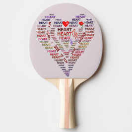Ord Heart Valentiness Ping Pong Paddle Pingisracket