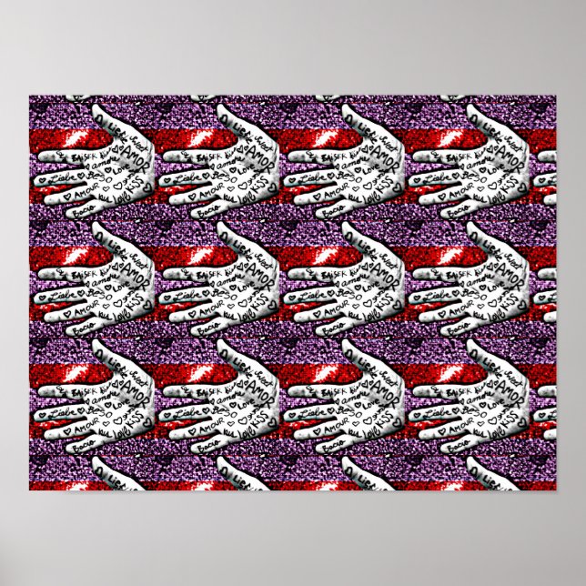 Ord i Kärlek Hand Poster (Framsidan)