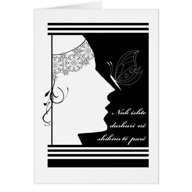 Ord i Kärlek och Romantik på albanska Hälsningskort (Framsidan)