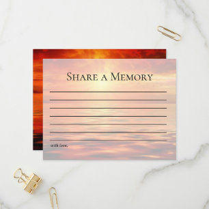 Ord i Kärlek Sunset Ocean Horizon Memory Inbjudan Vykort