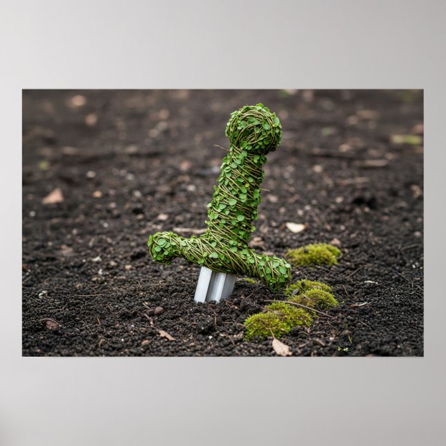 Ord i marken som täcks i löv poster (Framsidan)