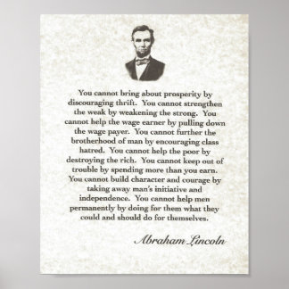 Ord i Wisdom on Parchment=Abraham Lincoln Poster