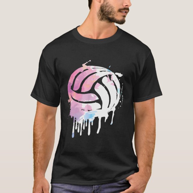 Ord-ID för Volleyball Player-teamet T Shirt (Framsida)