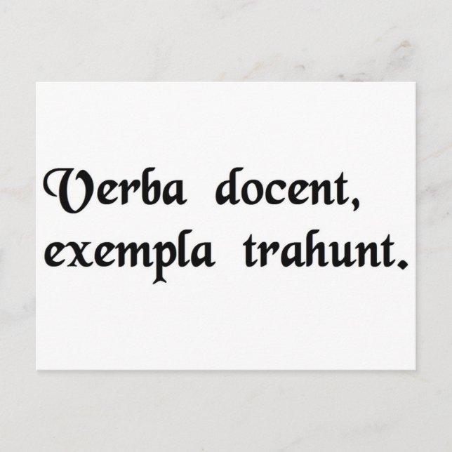 Ord instruerar, exempel leder. vykort (Framsida)