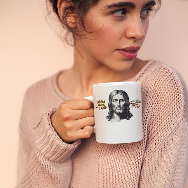 Ord: Jesus Carved in Art Kaffemugg (Skapare uppladdad)