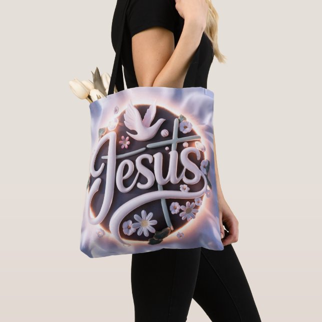 Ord Jesus tote bags christian Tygkasse (Närbild)