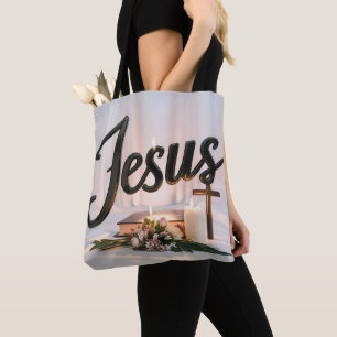 Ord Jesus tote bags christian Tygkasse