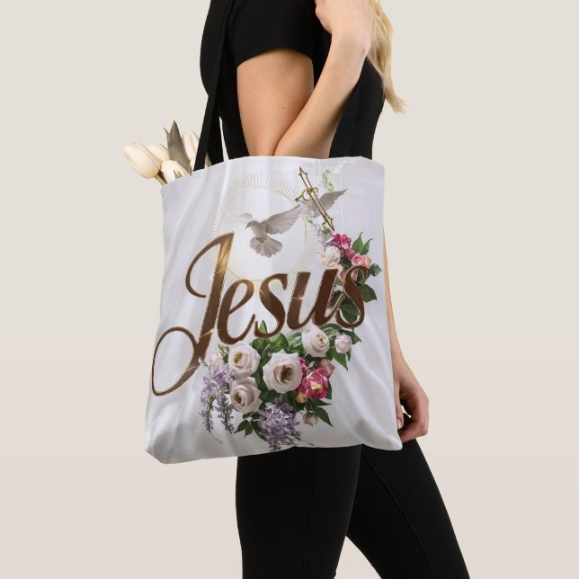 Ord Jesus tote bags christian Tygkasse (Närbild)