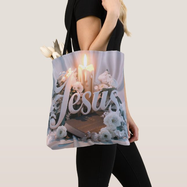 Ord Jesus tote bags christian Tygkasse (Närbild)
