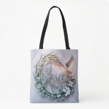 Ord Jesus tote bags christian