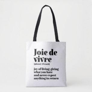 Ord Joy från Livet Joie Vivre, inspirationfull Fr Tygkasse