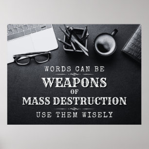 Ord kan vara massförstörelsevapen - digital discip poster