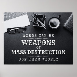 Ord kan vara massförstörelsevapen - digital discip poster