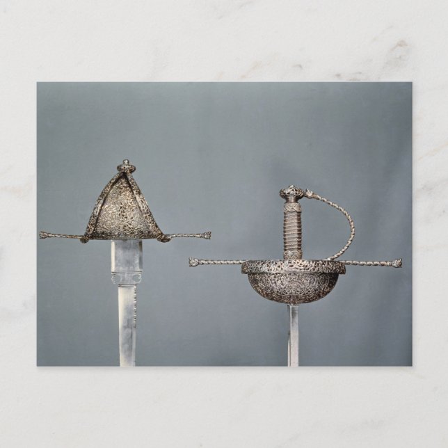 Ord: kopp-filt rapier av kelaterat stål vykort (Framsida)