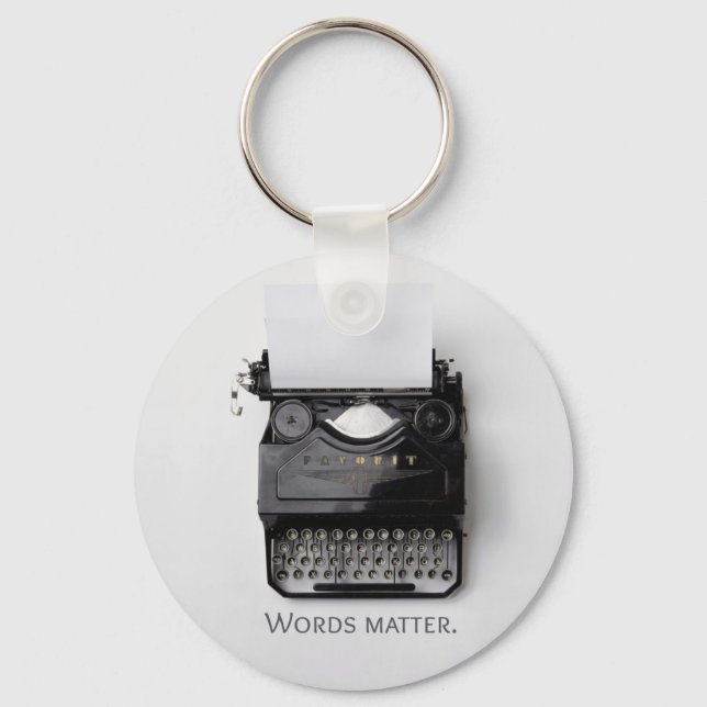 Ord Matter Typewriter Nyckelring (Framsida)