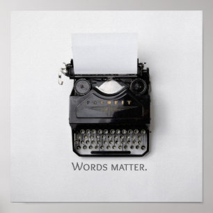 Ord Matter Typewriter Poster