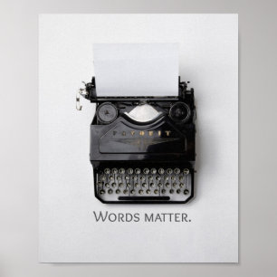 Ord Matter Typewriter Poster