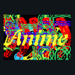 ord med stänk i Färg Poster<br><div class="desc">Djuret i ord med en färgstark bakgrund av färgen på olika Typsnitt.</div>