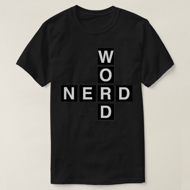 Ord Nerd Crossword Puzzle Jigszle Älskare Manar Kv T Shirt (Design framsida)