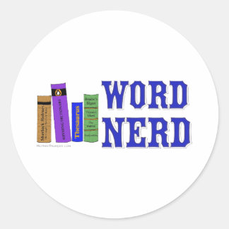 Ord Nerd Runt Klistermärke