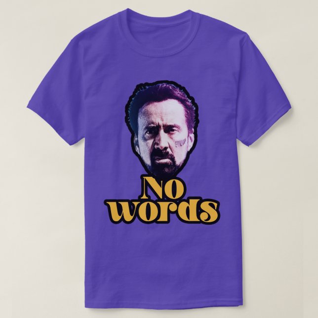 Ord Nicolas Cage T Shirt (Design framsida)