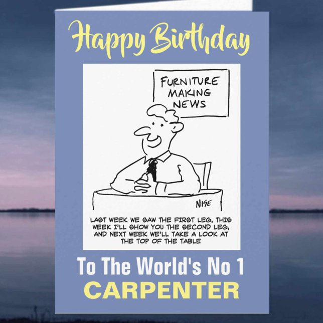 Ord nr 1 Carpenter - Grattis på födelsedagen Kort (Skapare uppladdad)