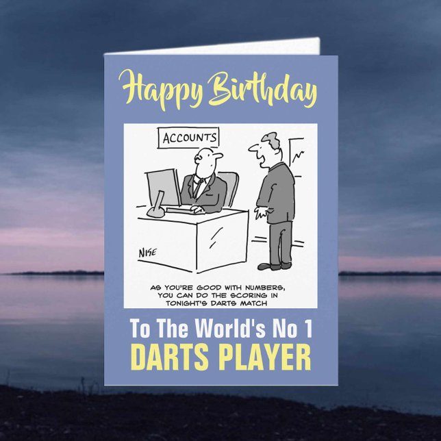 Ord Nummer 1 Darts Player - Grattis på födelsedage Kort (Skapare uppladdad)