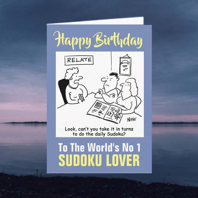 Ord Nummer 1 Sudoku Älskare - Grattis på födelseda Kort (Skapare uppladdad)