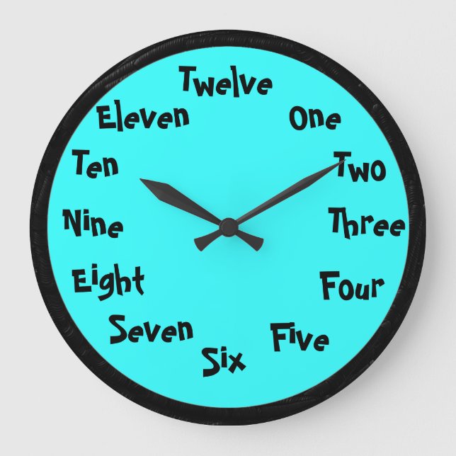 Ord nummer, väggklocka (Framsida)
