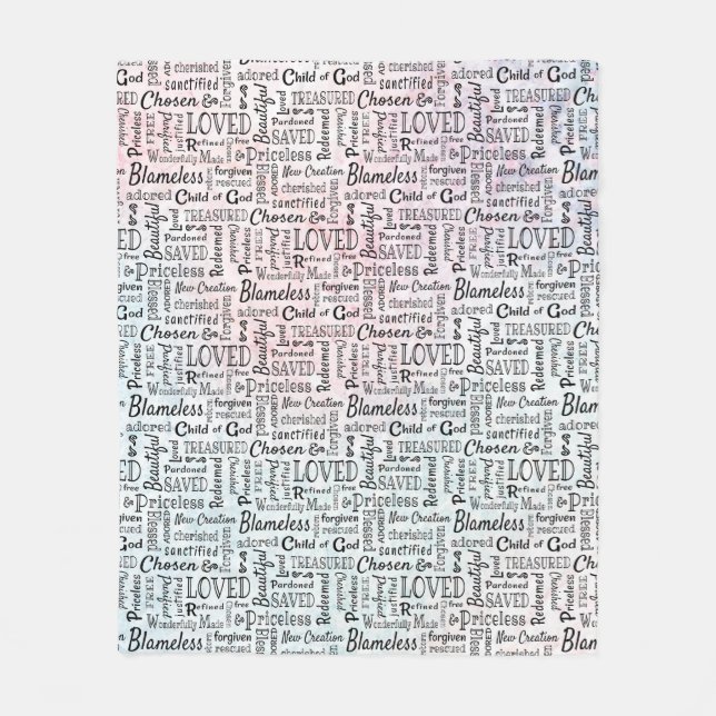 Ord of Affirmation Ord Art Fleecefilt (Framsidan)