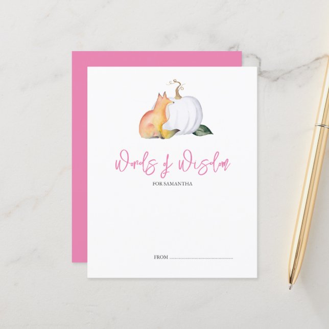 Ord of Wisdom Advice Fall Pumpkin Fox (Fram/Back In Situ)