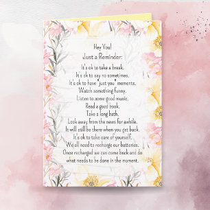 Ord of Wisdom Ta hand om dig själv Kort