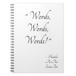 ’Ord, Ord, Ord’ Hamlet Quote Journal Anteckningsbok
