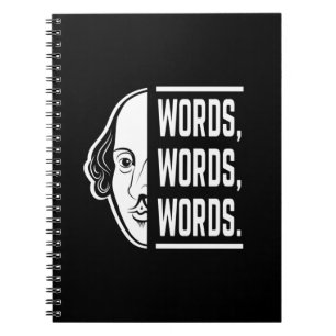 Ord Ord Ord Shakespeare Quote Thespian Anteckningsbok