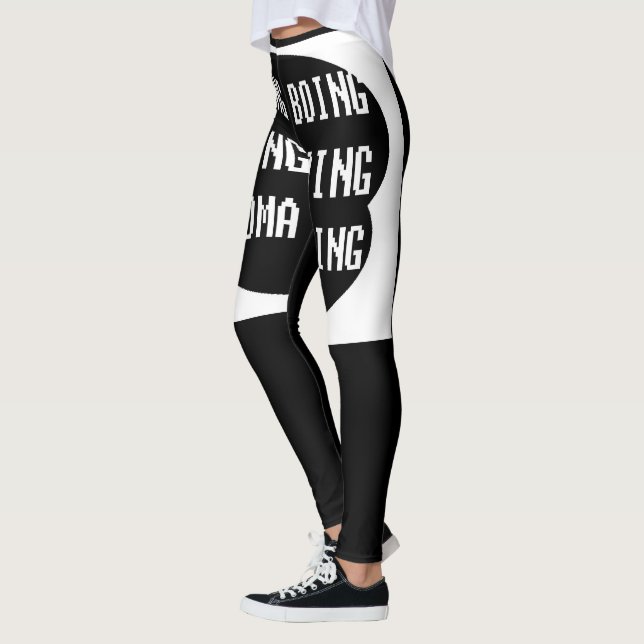 Ord på hett för svartvit roligt leggings (Vänster)