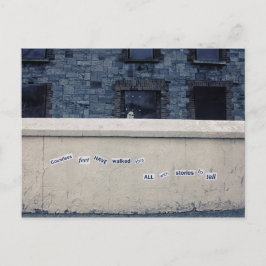 Ord på väggen vykort