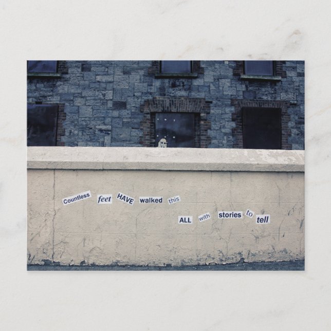 Ord på väggen vykort (Framsida)