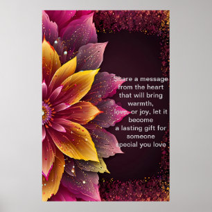 Ord: Personlig Gift med Kärlek Poster