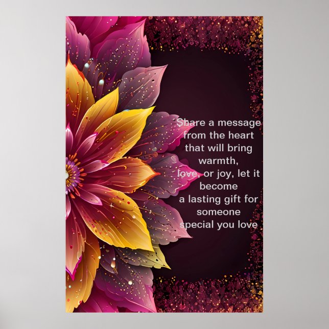 Ord: Personlig Gift med Kärlek Poster (Framsidan)
