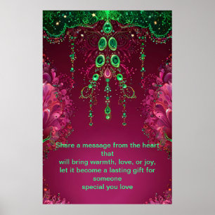 Ord: Personlig Gift med Kärlek Poster
