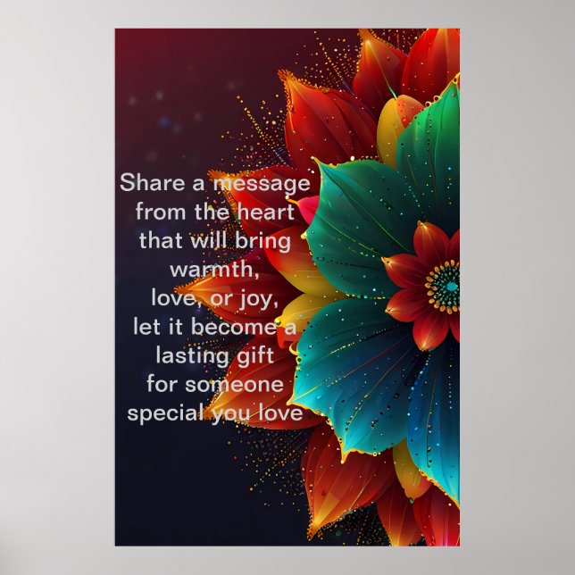 Ord: Personlig Gift med Kärlek Poster (Framsidan)