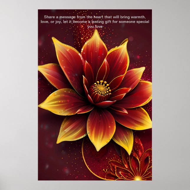 Ord: Personlig Gift med Kärlek Poster (Framsidan)