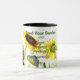 Ord Pillar Candle, Giant Sunblomskript Mugg