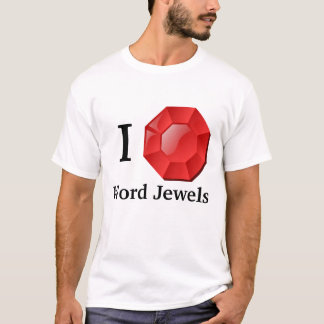 Ord pryder med ädelsten T-tröja T-shirt