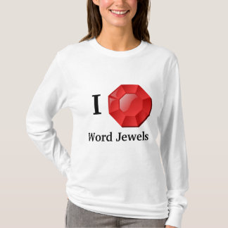Ord pryder med ädelsten T-tröja Tee Shirt