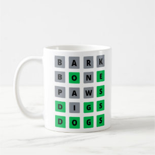 Ord Puzzle Mugg för Hundälskare