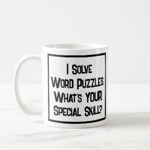 Ord Puzzles Speciella skicklighet. Kaffe Mugg