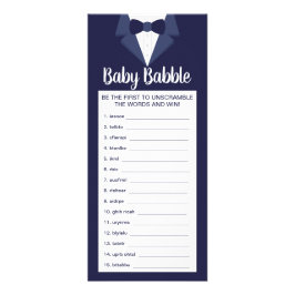 Ord Scramble Baby Shower-spel, 25-pack Reklamkort