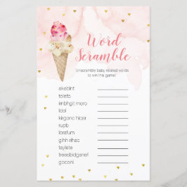 Ord Scramble Game Rosa  Ice kräm